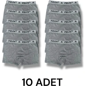 Pamuklu Likralı Erkek Boxer 10'lu Paket