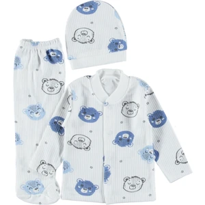 Raporlu Desenli Zıbın Takımı 0- 3 Ay 3 Lü Kaliteli Set