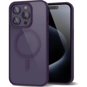iPhone 16 Pro Max Uyumlu Kenarları Renkli Şeffaf Magsafe Kılıf
