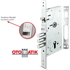 Kale 252/RAV Sm Otomatik Kilitlemeli Monoblok Çelik Kapı Kilidi Mandallı Sistem Barelli