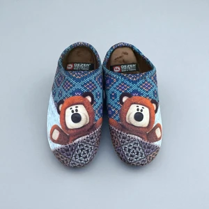 Gzr Kışlık Gondol Kadın Ev Terliği Desenli Rahat Yumuşak Esnek Terlik