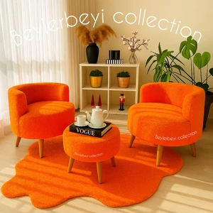 Çay Seti Ikili Koltuk Berjer ve Puf Takımı (Salon, Balkon, Ofis) 3 Lü Takım