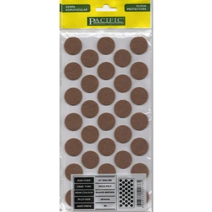 Yapışkanlı Yuvarlak Keçe 24 mm – 33 Adet  – Mobilya Zemin Koruyucu Keçe Kahverengi,beyaz,gri,siyah