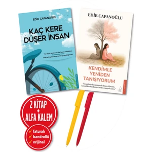Alfa Kalem+ Edib Çapanoğlu 2 Kitap Yeni (Kendimle Yeniden Tanışıyorum + Kaç Kere Düşer Insan) Destek