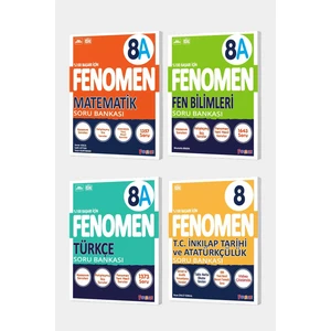 2025 Fenomen 8. Sınıf 4'lü A Set (Matematika, Fena, Türkçea, Inkılap)