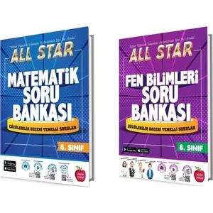 8.sınıf All Star Matematik Soru Bankası + All Star Fen Bilimleri Soru Bankası (2 Kitap)