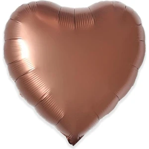 5 Adet 18 Inç 45 cm Retro Kalp Folyo Balon Bakır