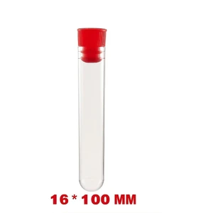 Deney Tüpü 16X100 mm / Plastik (100 Adet) - Dibi Yuvarlak Kapaklı
