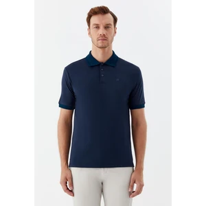 Düğmeli Polo Yaka Erkek T-Shirt Lacivert