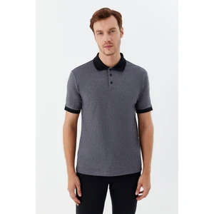 Düğmeli Polo Yaka Erkek T-Shirt Siyah