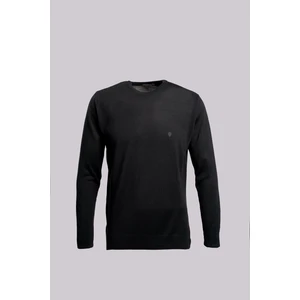 Bisiklet Yaka Yün Karışımlı Uzun Kollu Triko Erkek Kazak Nefti