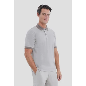 Düğmeli Polo Yaka Erkek T-Shirt Bej