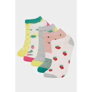 Kız Çocuk 5'li Pamuklu Patik Çorap