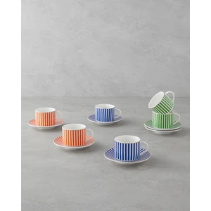 Toffee New Bone China 12 Parça 6 Kişilik Kahve Fincan Takımı 90 ml Renkli