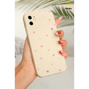 Apple iPhone 11 Kılıf Kamera Korumalı Silikon Renkli Kalp Tasarımlı Kamera Korumalı Silikon Kapak