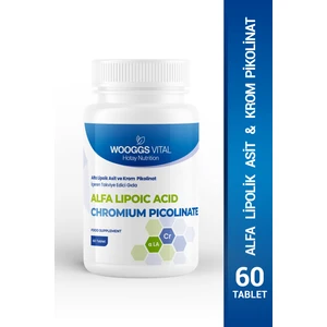 Wooggs Vital Alfa Lipoic Asit ve Chromıum Pıcolınate Içeren Takviye Edici Gıda 60 Tablet