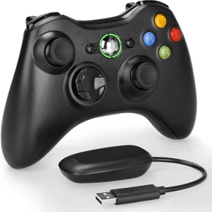 Xbox 360 Pc Ps3 Uyumlu Kablosuz Alıcılı Siyah Gamepad Joystıck