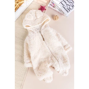 Kapüşonlu Welsoft Peluş Kışlık Kız/erkek Bebek Tulum