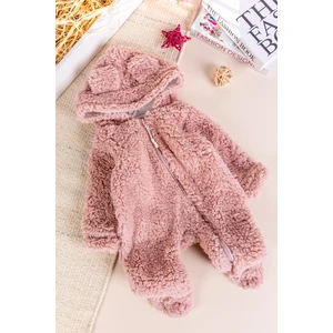 Kapüşonlu Welsoft Peluş Kışlık Kız/erkek Bebek Tulum