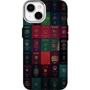 IPHONE 13 Uyumlu Özel Pasaportlar Tasarımlı Lüks Silikon Kılıf