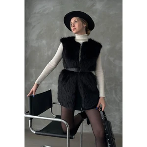 Kürk ve Astarlı & Cepli Uzun Yelek