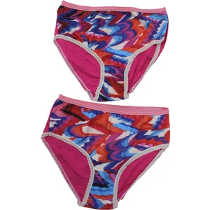Batik Desenli Pamuklu Kadın Külot 2'li Set Fuşya
