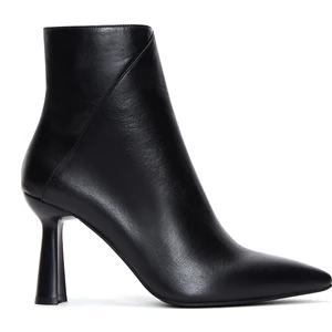 Kadın Siyah Fermuarlı Ince Topuklu Deri Bot 25WFD130718