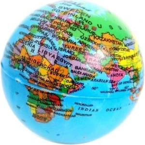 El & Parmak Çalıştırma Topu / Stress Topu / Avuç Topu / Sünger Top / Dünya Top 7,5 cm Yumuşak Top