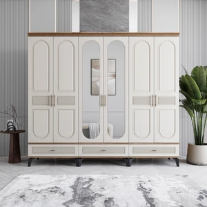 Libra 6 Kapaklı Çekmeceli Gardırop Tamamı Mdf (Aytaşı)