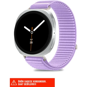 Samsung Galaxy Watch 8 40MM / 44MM / 46MM Classic Uyumlu Hasır Örgü Spor Cırtlı Naylon Pratik Kordon