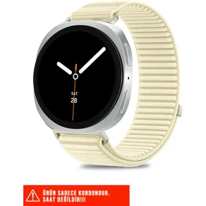 Samsung Galaxy Watch 8 40MM / 44MM / 46MM Classic Uyumlu Hasır Örgü Spor Cırtlı Naylon Pratik Kordon