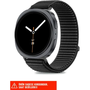 Samsung Galaxy Watch 8 40MM / 44MM / 46MM Classic Uyumlu Hasır Örgü Spor Cırtlı Naylon Pratik Kordon