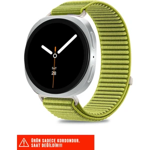 Samsung Galaxy Watch 8 40MM / 44MM / 46MM Classic Uyumlu Hasır Örgü Spor Cırtlı Naylon Pratik Kordon