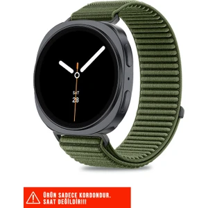 Samsung Galaxy Watch 8 40MM / 44MM / 46MM Classic Uyumlu Hasır Örgü Spor Cırtlı Naylon Pratik Kordon
