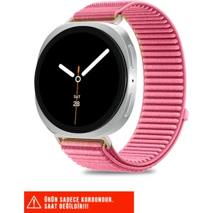 Samsung Galaxy Watch 8 40MM / 44MM / 46MM Classic Uyumlu Hasır Örgü Spor Cırtlı Naylon Pratik Kordon