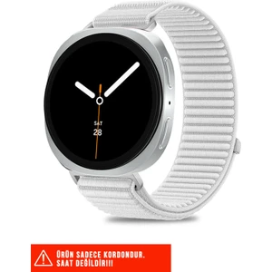 Samsung Galaxy Watch 8 40MM / 44MM / 46MM Classic Uyumlu Hasır Örgü Spor Cırtlı Naylon Pratik Kordon