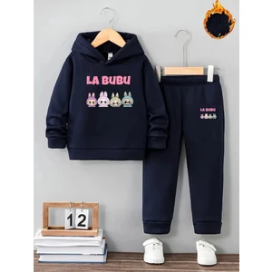 Kışlık Kız Erkek Çocuk Eşofman Takımı 5 6 7 8 9 10 11 12 Yaş Labubu