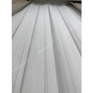 Parıltılı Bambu Gümüş Tül Perde | Ağır Gramajlı, 1/3 Sık Pileli, Ütü Gerektirmez