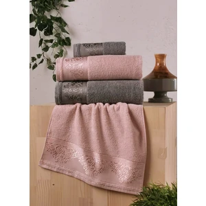 Vıp Jakarlı 4 Lü Hamam Takımı 2 Adet 50 x 90  cm  2 Adet 90 x 150  cm
