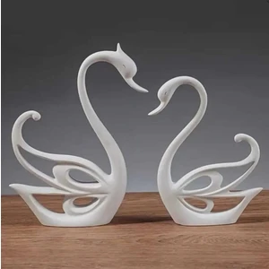 2 Li Kuğu Biblo Dekoratif Obje