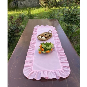 Fırfırlı Pamuk Polyester Runner 40X110 cm