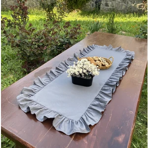 Fırfırlı Pamuk Polyester Runner 40X110 cm