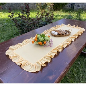 Fırfırlı Pamuk Polyester Runner 40X110 cm