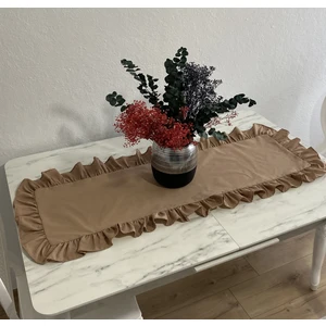 Fırfırlı Pamuk Polyester Runner 40X110 cm