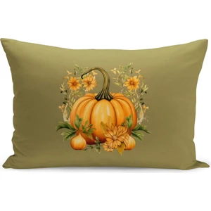 Sonbahar Serisi 30X50 cm Çift Tarafı Dijital Baskılı Kırlent Kılıfı (Halloween Autumn)