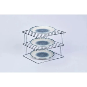 2 Raflı 3 Katlı Tabaklık Dolap Içi Raf Düzenleyici Organizer Tezgah Üstü Düzenleyici