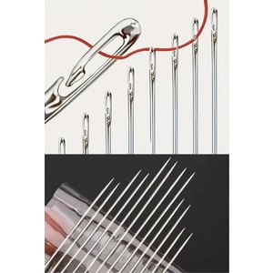 2 Paket 12'li Dikiş Nakış Akıllı Dikiş İğnesi Seti Kolay İplik Geçirilen İğne Toplam 24 Adet İğne