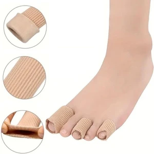 2 Çift 5 cm El Ayak Parmak Koruyucu Teo Kumaş Kaplı Jel Silikon Tüp