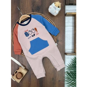 Pamuklu Mevsimlik Kanguru Cepli Alttan Çıtçıtlı Yumuşak Kumaş Erkek Bebek Tulum