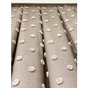 Puffy Ponpon Desenli Keten Fon Perde L Tercih Edilen -  Ürün Sık Pile L Aksesuar Hediyeli